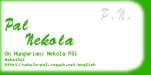 pal nekola business card